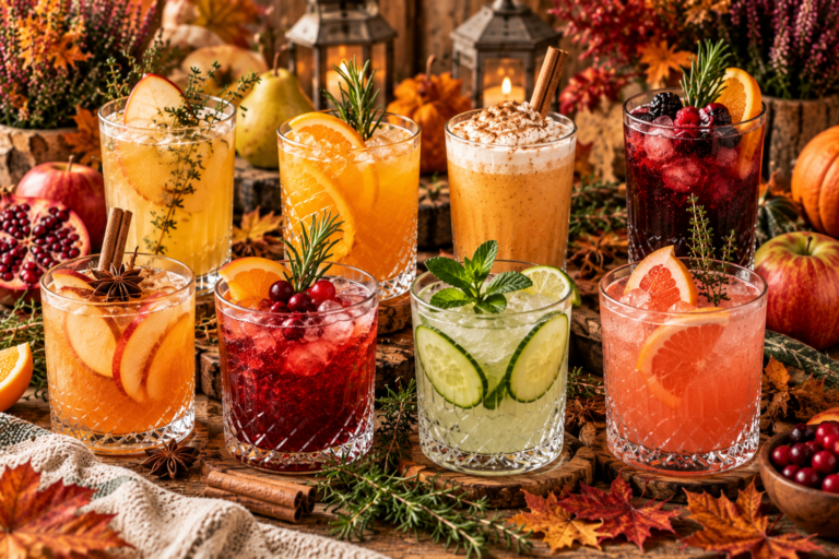 8 alkoholfreie Herbstcocktails selber machen – gemütliche Rezepte für goldene Herbsttage